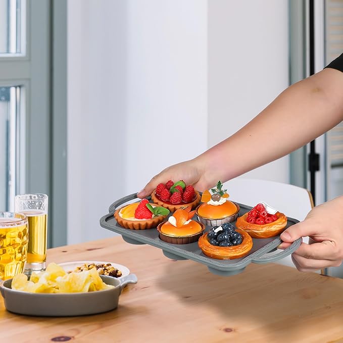 Silicone Cake Mold Muffin Pan Non-stick Bakeware for Creative Desserts Family Baking High Heat Flexible Cupcake Tray Easy Bake Supplies