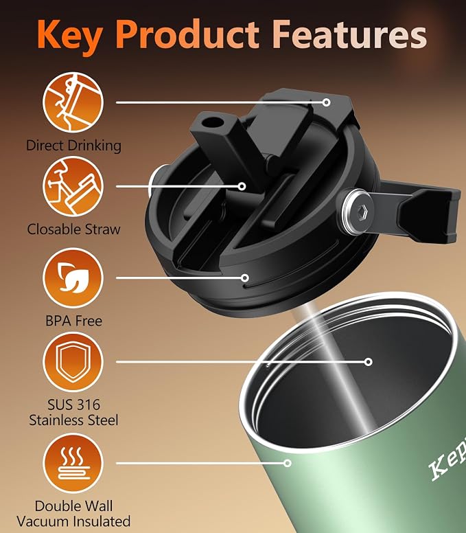 Kepwam Heated Coffee Mug Rechargeable T3, 20oz Self-Heating Travel Mug for Coffee with 1℉ Precise Temperature Control & App, Portable Cup Warmer for Outdoor & Car (Fits Cup Holders) - Image 6