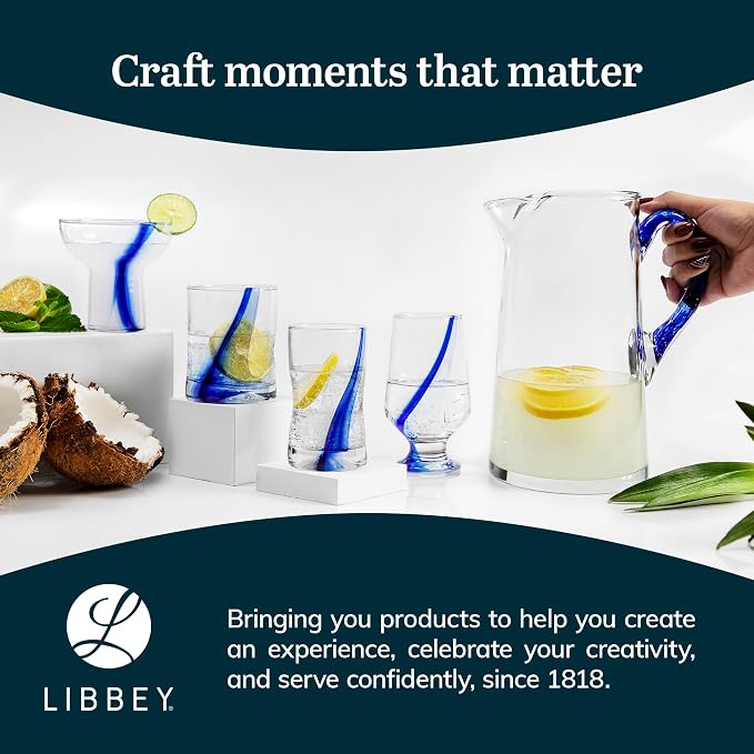 Libbey Blue Ribbon Goblet Glasses, Artisan Inspired, Durable Water Goblets Set of 8, Clear, Stemmed Water Glasses to Showcase Sodas, Cocktails - Image 6