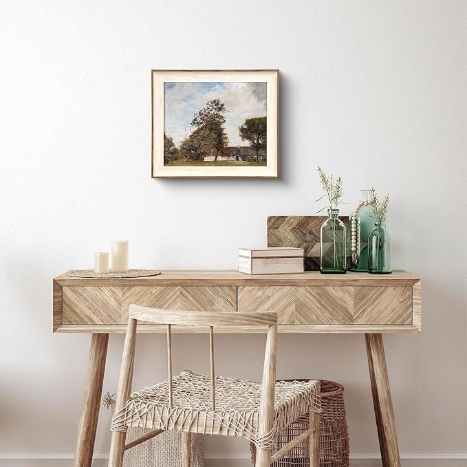 XOCUUI Vintage Cottage Wall Art, Summer Country Landscape Print - Farmhouse Art Poster - Cottage Oil Painting, 8" X 10" Unframed Canvas Prints, Farmhouse Kitchen Office Bathroom Art Wall Decor - Image 8