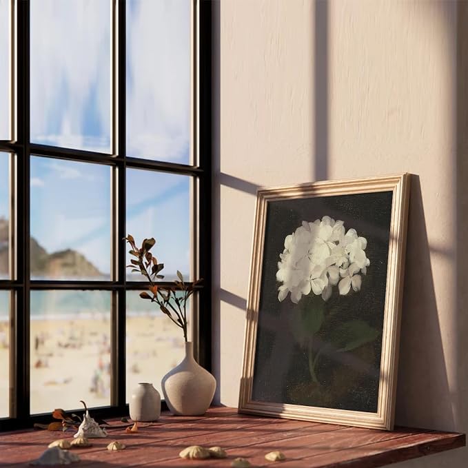 XOCUUI Unframed Vintage Wall Art: White Hydrangea by James Stuart Parker (12"x16") - Image 6