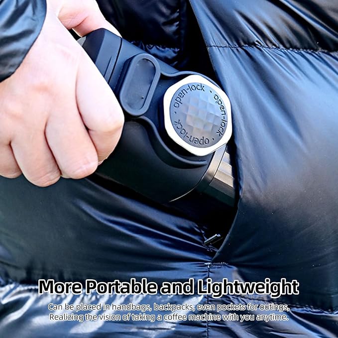 Kadimendium Portable Coffee Maker High Efficiency Manual Hand Press Coffee Machine for Travel Outdoor Home 304 Stainless Steel 1 Unit - Image 4