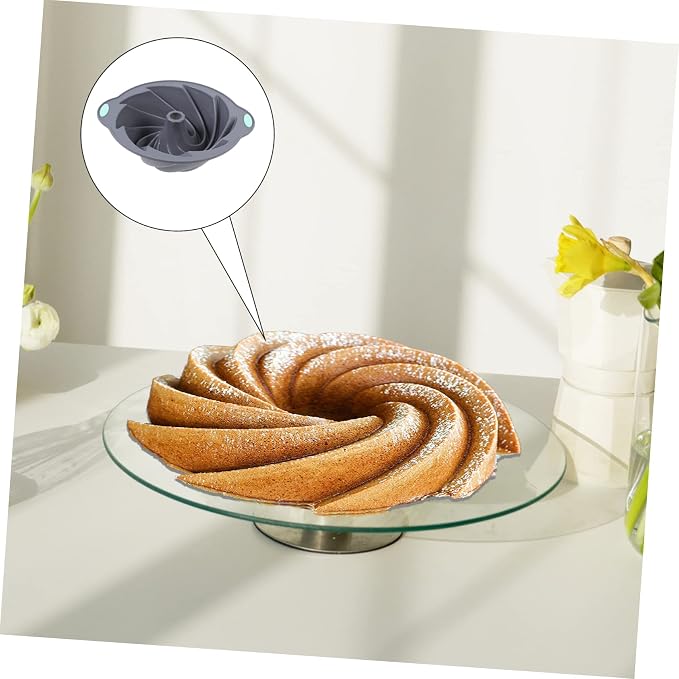 Silicone Baking Pan Rack Cake Pans for Baking Chiffon Cake Mold Tools Light Grey - Image 9