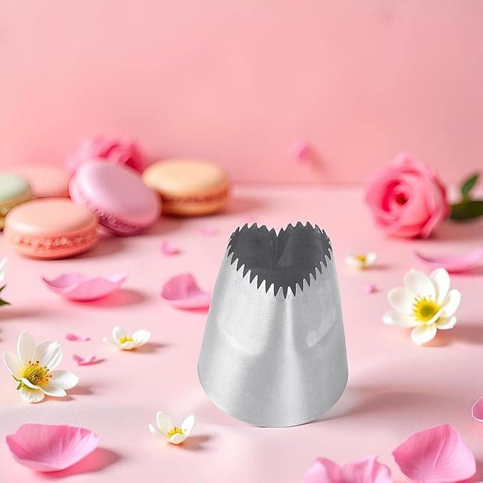 Silver Stainless Steel Heart-shaped Cake Icing Piping Decorator, Dessert Mold Shaping Piping Tips, Nozzles Mold, Piping Flowers Icing Pastry Frosting Nozzles, Icing and Piping Tips, Decorating Tools