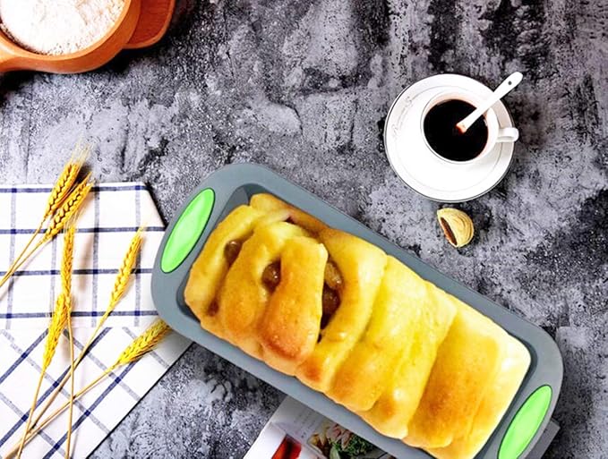 Silicone Bread and Loaf Pan Set of 2, Nonstick Premium Food Grade Silicone Toast Pan Baking Pans, Oven-Microwave-Dishwasher Safe Silicone Bakeware Cake Molds, 8.7"x4"x2.4" Inside - Image 6