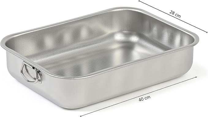 STEEL PAN - PLAT FOUR HAUT 40x28 INOX ANTI-ADH - STEEL PAN - FDS-008819 - Image 2