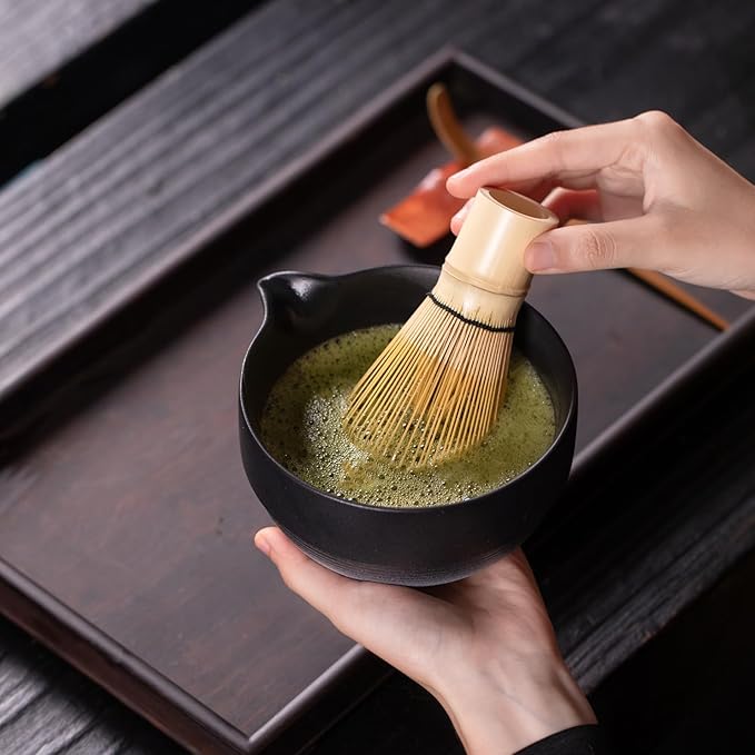 Premium Matcha Ceremony Set – Complete 9-Pcs Ritual Kit – Presented in Luxury Magnetic Gift Box, Perfect for Gifting or Self-Care (Black)