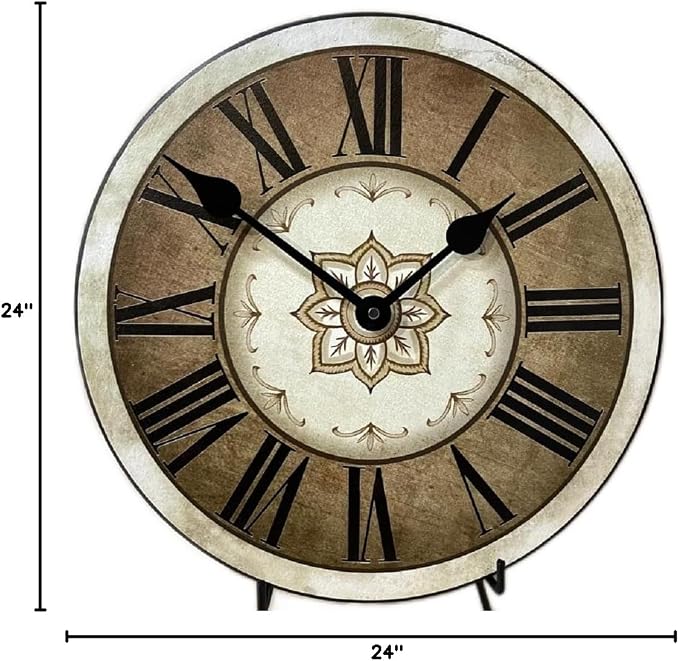 The Big Clock Store Charlotte Wall Clock | Handcrafted in USA | Silent Non-Ticking Mechanism | Beautiful Color | Rustic Decor for Living Room | Battery Operated (24-Inch) - Image 7