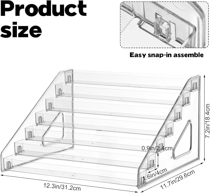 7 Layer Acrylic Paint Organizer Clear Craft Organizer Rack Model Display Shelf Compatible with Citadel Paints, Others