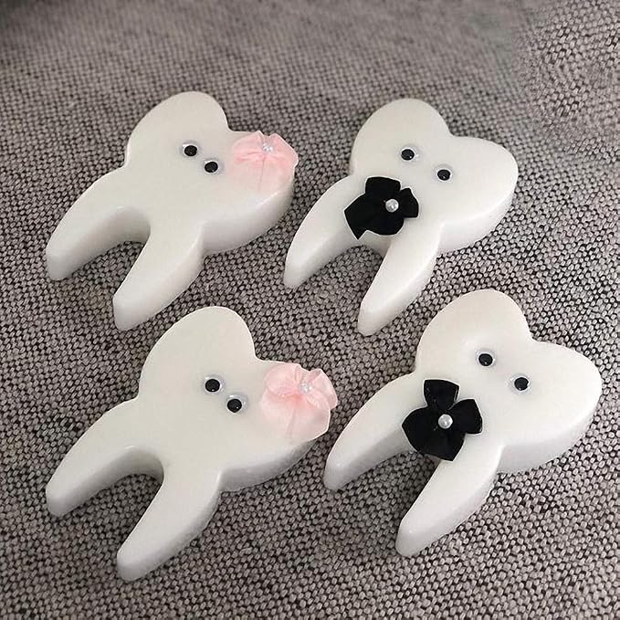 Tooth Silicone Mold, Funny Teeth Shape Novelty Ice Cube Tray, Chocolate Candy Dessert Jello Mold, Soap Making Mold, Cake Baking Pan, Perfect Gag or White Elephant Gift for Dentists - Image 2