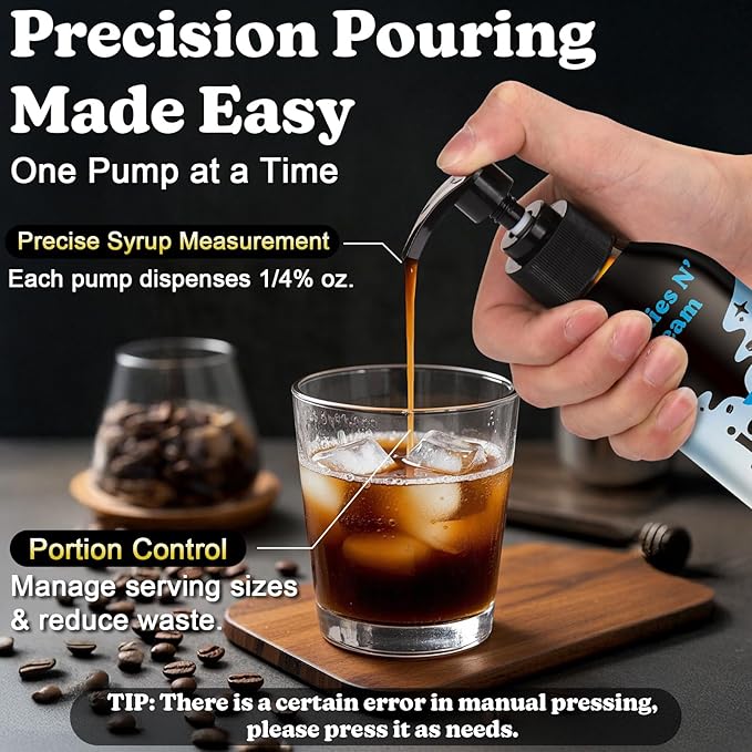 Palksky Syrup Pump for Javy 6fl oz Coffee Concentrate, 12 Pack Coffee Syrup Dispenser Pump, Precise Pump for CoffeeConcentrate, Replace Measuring Spoon for Consistent Dispensing and Easy Use