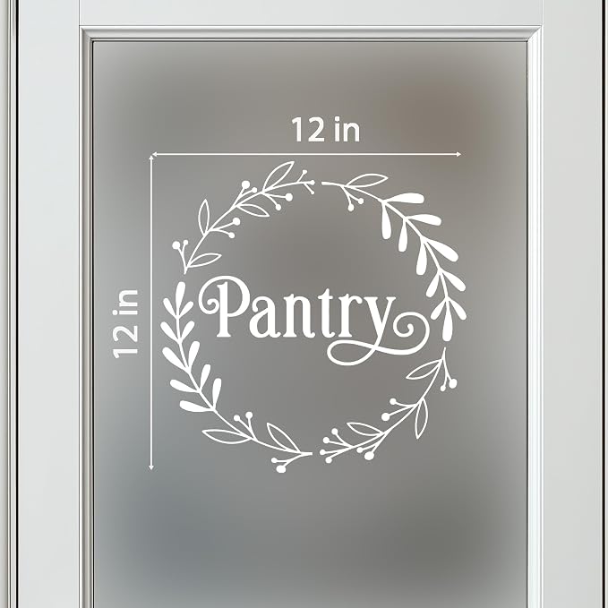 Pantry Decal, Kitchen Pantry Ornamental Sticker, Food Pantry Door Decal, Farmhouse Pantry Door Sticker, Kitchen Door Sign, Pantry Door Vinyl Sticker Decal (White) - Image 6