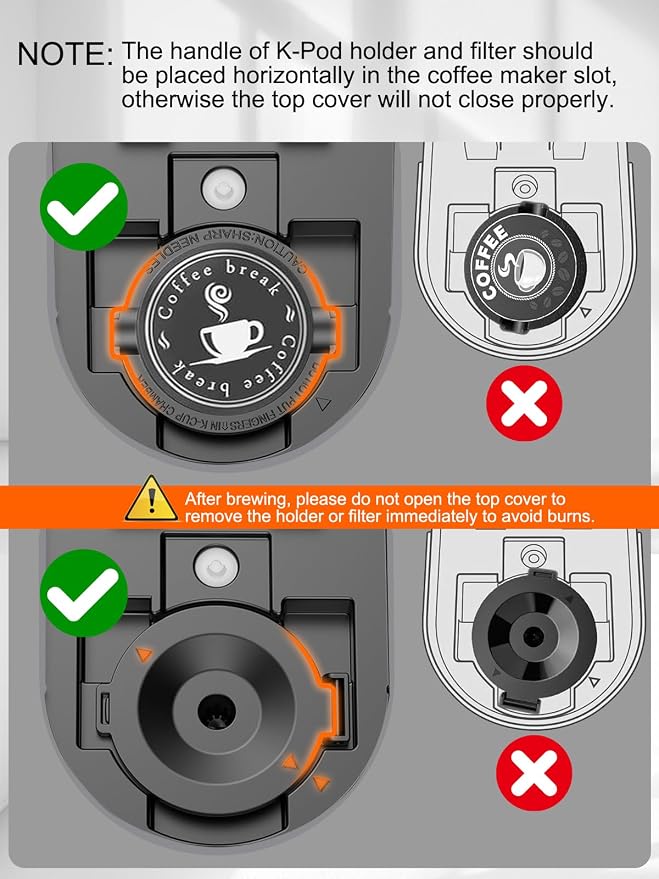 Single Serve Coffee Maker for K-Cup and Ground Coffee, Fast Brew, 6-12 oz Brew Sizes One Cup Coffee Machine Fits 5.5" Mugs, One-Button Small Coffee Maker with Descaling Reminder,Grey - Image 7