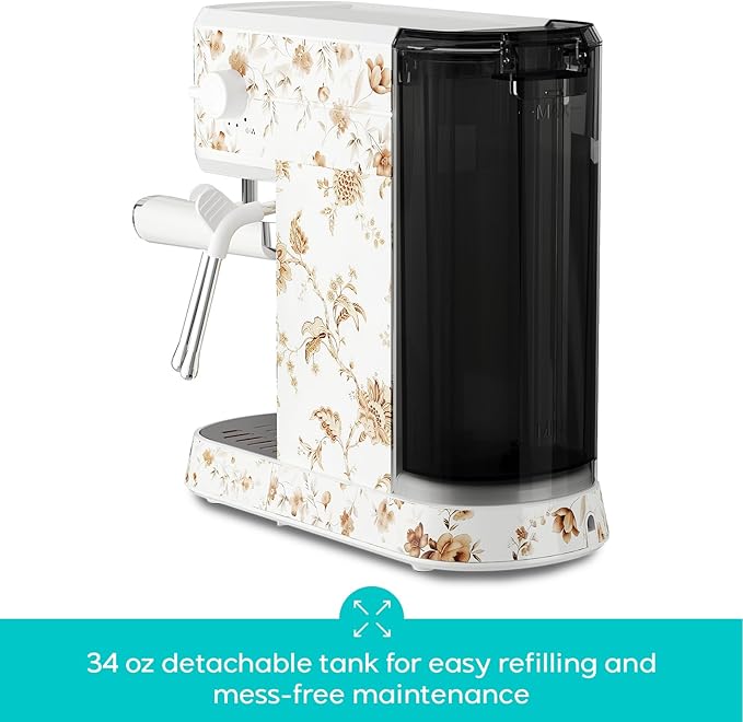 CASABREWS CM5418 Espresso Machine, Espresso Coffee Maker with Milk Frother | Stainless Steel, 20-Bar Pump, Built-in Pressure Gauge, Powerful Steam Wand for Cappuccino Latte for Home, 34oz Water Tank - Image 5