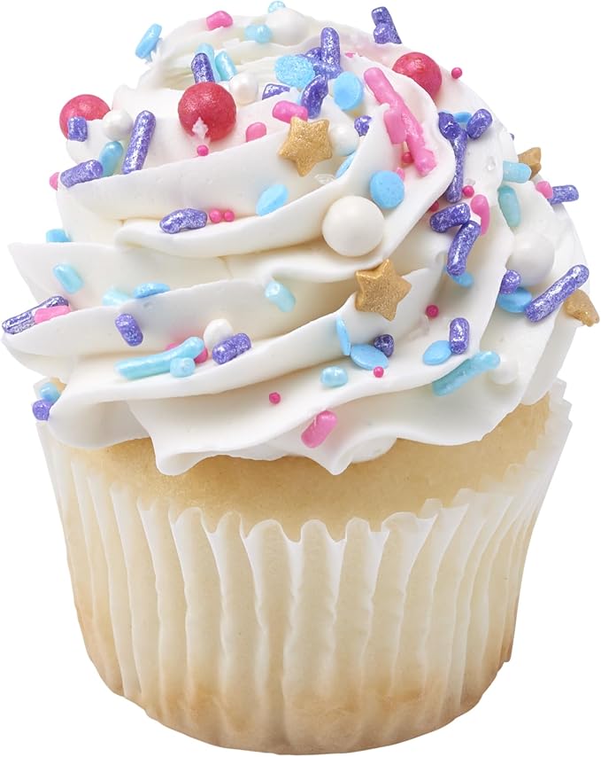 DECOPAC Sweet Tooth Deluxe Fusion Mix, 26oz, Fancy Candy Sprinkles in Handheld Container, Edible Sprinkles For Celebration Cakes, Cupcakes, Cookies and Donuts, Multicolored - Pink, Purple, Blue - Image 8
