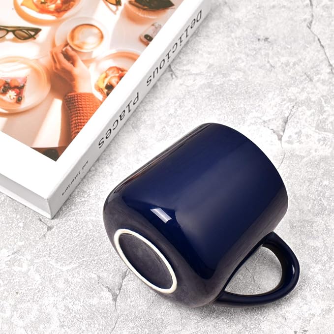 Bosmarlin Glossy Ceramic Coffee Mugs Set of 2, Tea Cup for Office and Home, 18 oz, Suitable for Dishwasher and Microwave(Royal Blue, 2) - Image 6