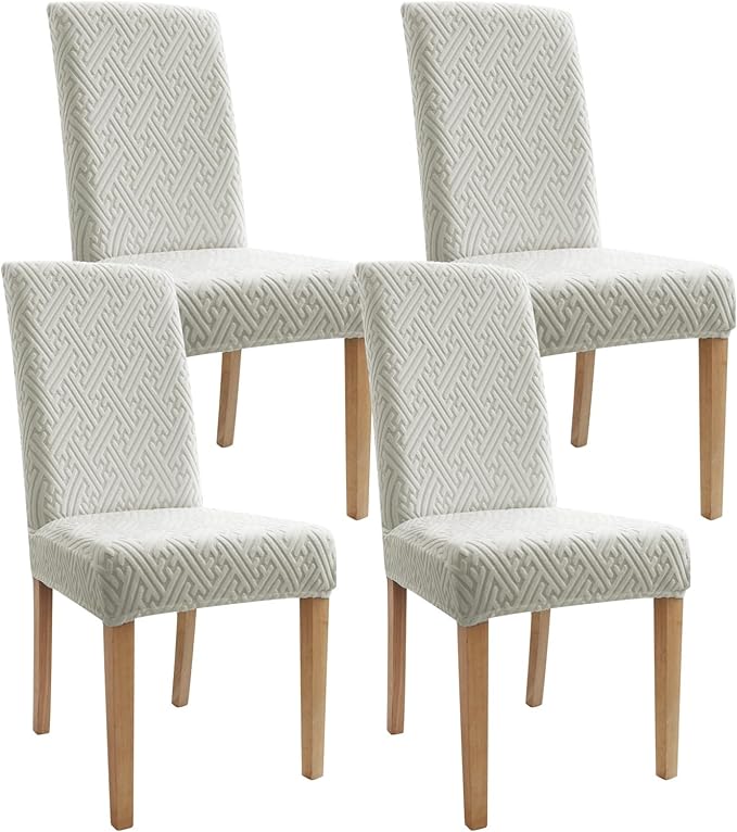 Dining Room Chair Covers - Anti-Cat Scratch, Washable, Regular Size, 4 Pack for Kitchen, Hotel, Meeting by WelcometoPromindflyplka