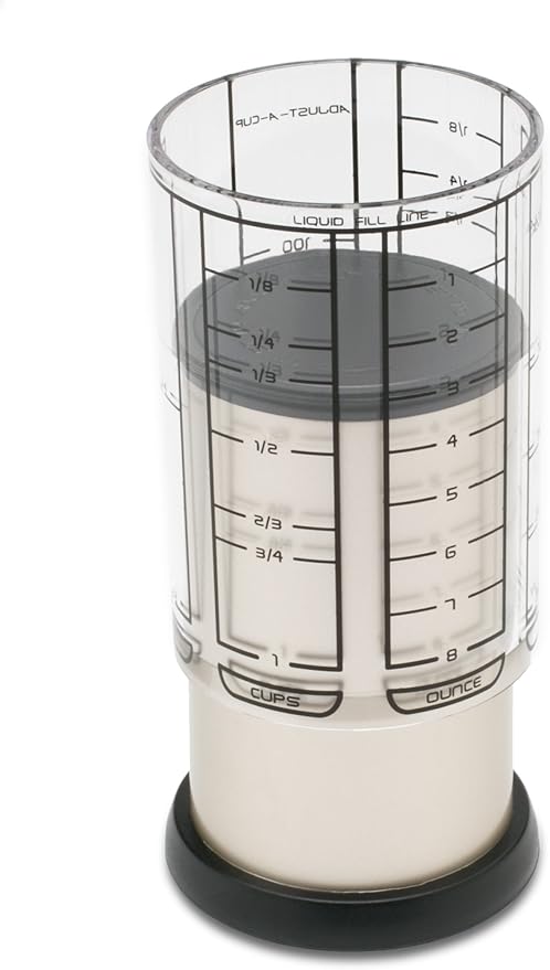 KitchenArt Professional Series 2 Cup Adjust-A-Cup, Champagne Satin, Adjustable, 1/8 to 2-Cup