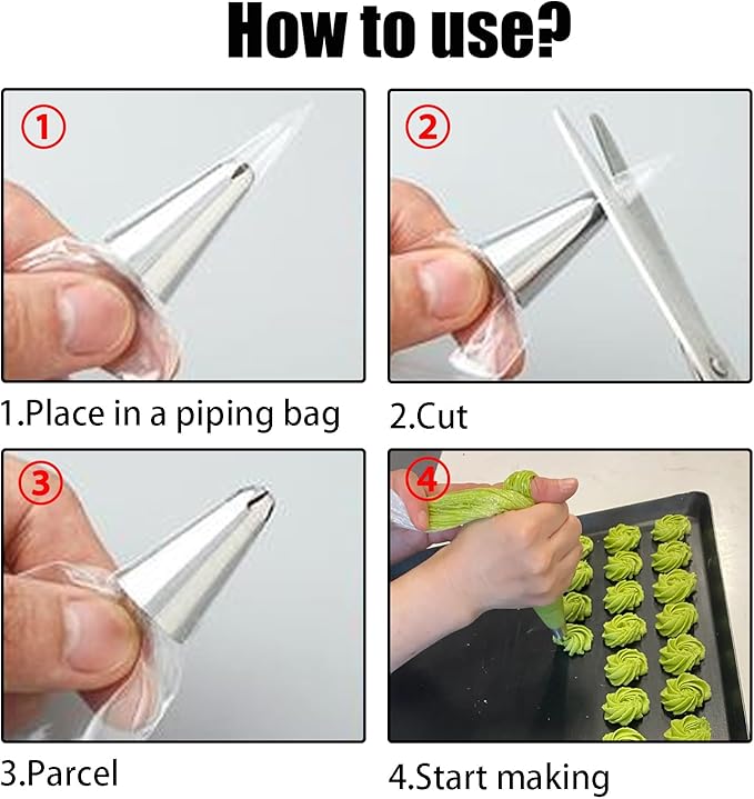 1 Piece 2D Piping Tip, Stainless Steel Icing Nozzles, Cake Baking Tools for Buttercream, Birthday Cake, Cookie Icing, Cupcake or DIY Art (2D)