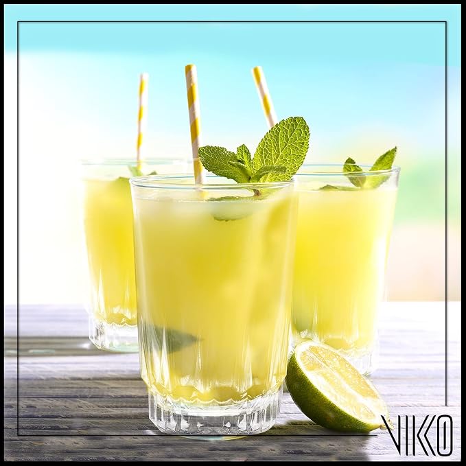 Vikko SMALL Juice Glasses Cup, Heavy Base Glassware, 5 Ounce Clear Glass Tumbler, 2.4 Inches Wide by 3.5 Inches High, Orange Juice, Water, Kids Glass Drinking Glasses for Tasting - Image 6