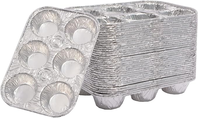 Waytiffer Muffin Pan 6-Cup Cupcake Aluminum Pans Favorite Muffin Tin Size for Baking Cupcakes - Standard Size (6-cup-20Pack) | Muffin Pan 6-Cup Cupcake Aluminum Pans Favorite Muffin Tin Size for Baking Cupcakes - Standard Size (6-cup-20Pack) by Waytiffer
