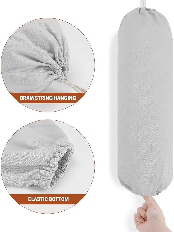 SWISSELITE 1Pcs Plastic Bag Holder, Reusable Plastic Bag Organizer | Wall Mount, Large Grocery Bag Storage Dispenser, 22x9 IN - Image 3