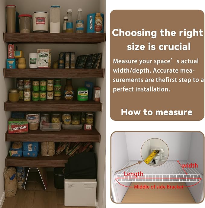 Faux Wood Covers for Wire Shelves 36x16 Inch 5-Pack Walnut, Eco-Friendly for Pantry, Closet & Kitchen, Removable & Warp-Proof - Image 2