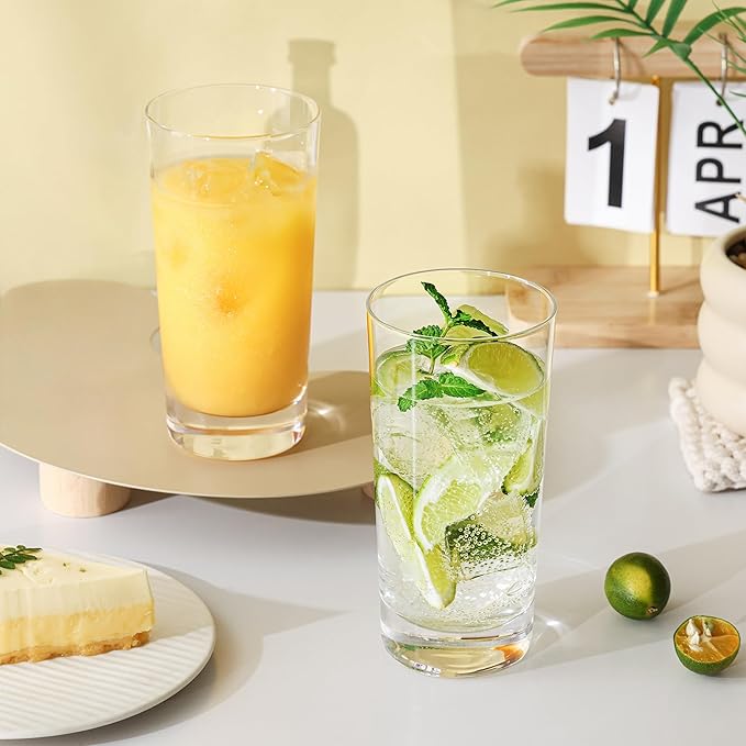 Highball Glasses Set of 12, 13oz Tall Drinking Glasses, Water Glass for Kitchen, Tom Collins Glasses, Mojito Glass Cups, Cocktail Glasses for Bar Glassware - Image 6