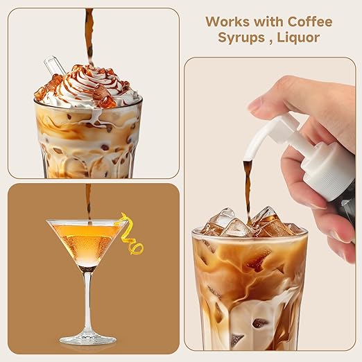 Syrup Pump for Javy Coffee Concentrate 6fl, Syrup Dispenser Pump for Cold Brew Coffee, No Drip Pouring, Replace Measuring Spoon for Consistent Dispensing (6Pcs)