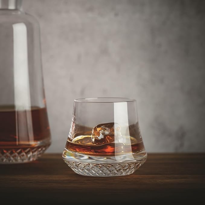 NUDE Whiskey Glasses Set of 4 SOF – 8.5 oz Premium Lead-Free Crystal Old Fashioned Rocks Glasses for Whisky, Scotch & Bourbon – Heavy Base, Dishwasher Safe, Luxury Gift Boxed Set Barware - Image 4