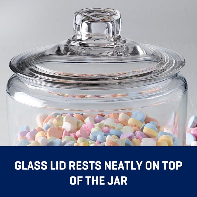 Anchor Hocking Heritage Hill 1/2 Gallon Glass Jar with Lid, Set of 2 - Image 6