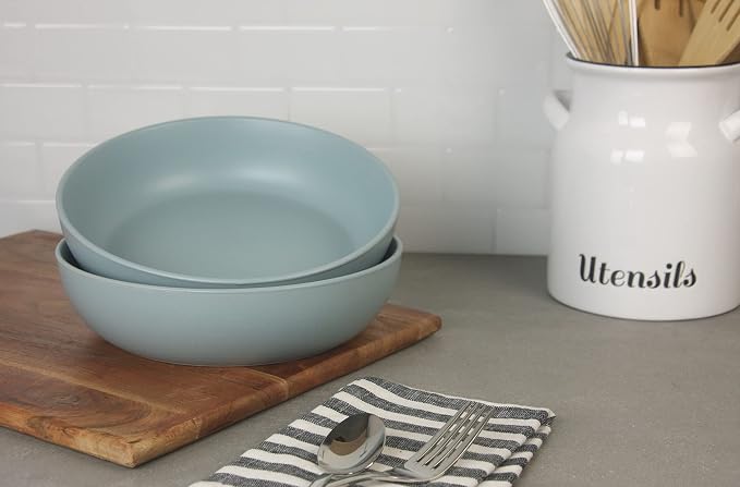 10 Strawberry Street Wazee Matte 9"/48oz Serving Bowl, Set of 2, Mineral Blue - Image 3