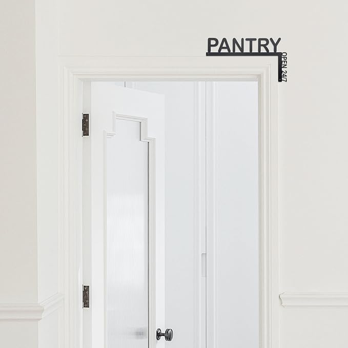 Elegant Pantry Signs for Door Corner Decor - Versatile 9.6" x 5.3" Waterproof and Durable Decorative Plaques for Pantry Decor and Door Topper（right） - Image 4