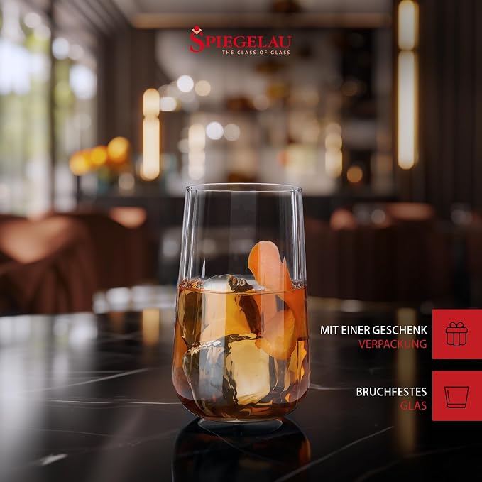 Spiegelau Lifestyle Longdrink Tumblers, Set of 4, European-Made Lead-Free Crystal, Modern Highball Glasses, Dishwasher Safe, Professional Quality Cocktail Glass Gift Set, 17 oz - Image 3