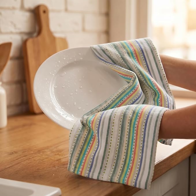 Urban Villa Kitchen Towels Cotton Dish Towels 20”x30” (Set of 6) Beige - Image 7