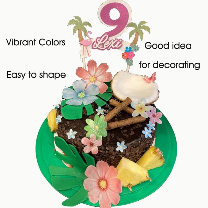 Set of 27 Edible Flowers & Butterflies Cupcake Toppers Wedding Cake Party Food Decoration Mixed Size & Colour - Image 6