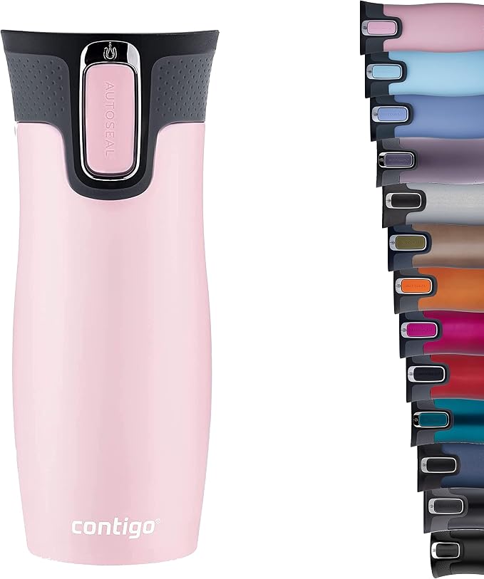 Contigo West Loop Autoseal Travel Mug, Stainless Steel Thermal Mug, Vacuum Flask, Leakproof Tumbler, Coffee Mug with BPA-Free Easy-Clean Lid by Unknown