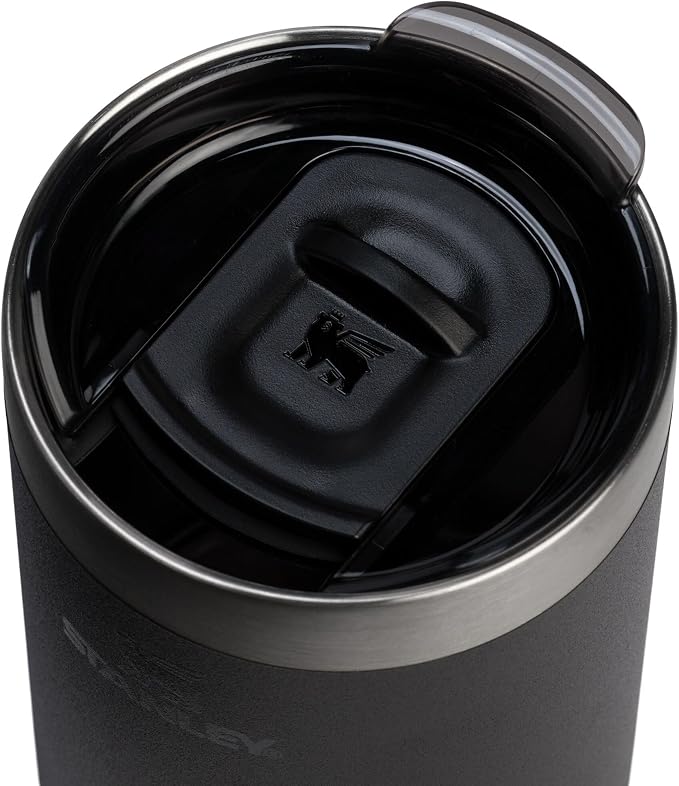 STANLEY Everyday Camp Cup 12 oz | Drink Through Lid | Cup for Coffee, Tea and Drinks | Insulated Stainless Steel | BPA-Free | Black 2.0 - Image 4