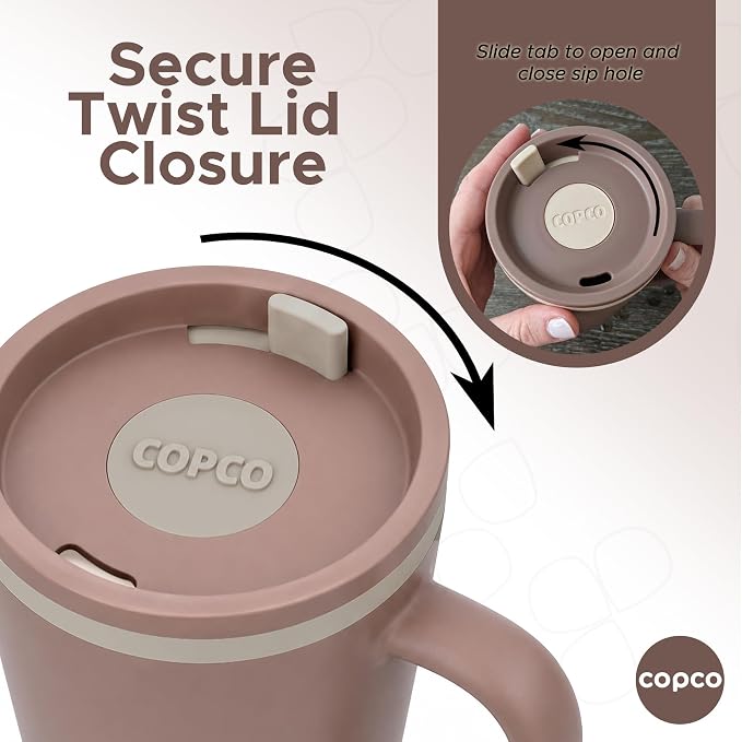 Copco Cone Desk Mug 16 Oz - Purple/Brown, Set of 2 - Image 4