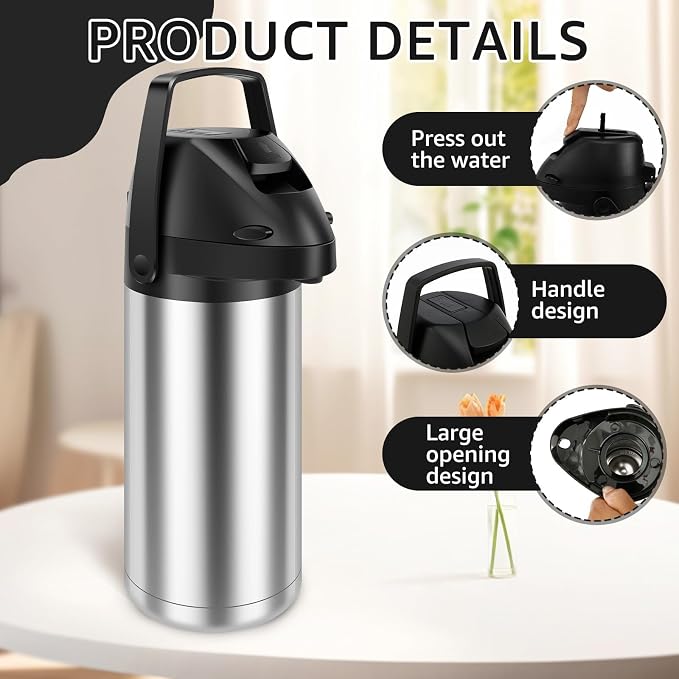 Insulated coffee machine with pump, double-layer insulated hot drink kettle Exquisite Choice - Image 5