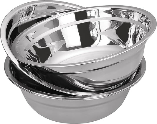 Mixing Bowls Set of 4 Metal Prep Bowls, Stainless Steel Nesting Bowls