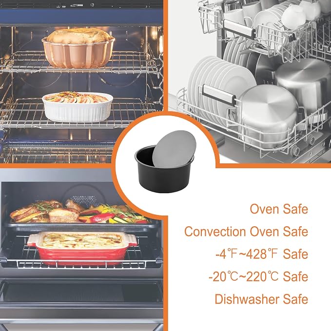 CHEFMADE Round Cake Pan, Nonstick 8-Inch with Removable Loose Bottom Chiffon Bakeware - Image 4