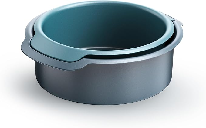 Joseph Joseph Nest™ Bake Non-Stick Round Cake Pan, 9in, Carbon Steel, Easy-Pull Handles, Stackable, Space-Saving Design, 10-Year Guarantee - Image 3
