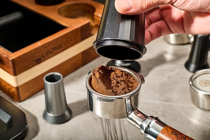 IKAPE 51mm Espresso Puck Screen, Reusable Professional Barista Portafilter Coffee Dosing Cup Set for Espresso Machine 51mm Bottomless Naked Portafilter (Espresso Set)