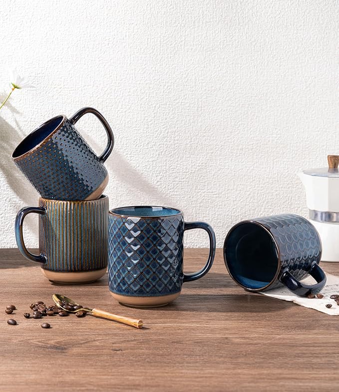GBhome 16oz Coffee Mugs Set of 6, Large Stoneware Coffee Mugs, Dishwasher & Microwave Safe - Image 7