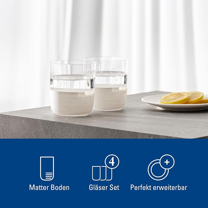Villeroy & Boch - Manufacture Rock Blanc Whisky Tumbler Set, 4 pcs. Set of Drinking Glasses for Whisky and Cocktails, 12.5 oz, Crystal Glass, Matte White Slate Look | Matte-white crystal glass whisky tumblers, hand wash only, built for whisky lovers an... - Image 5