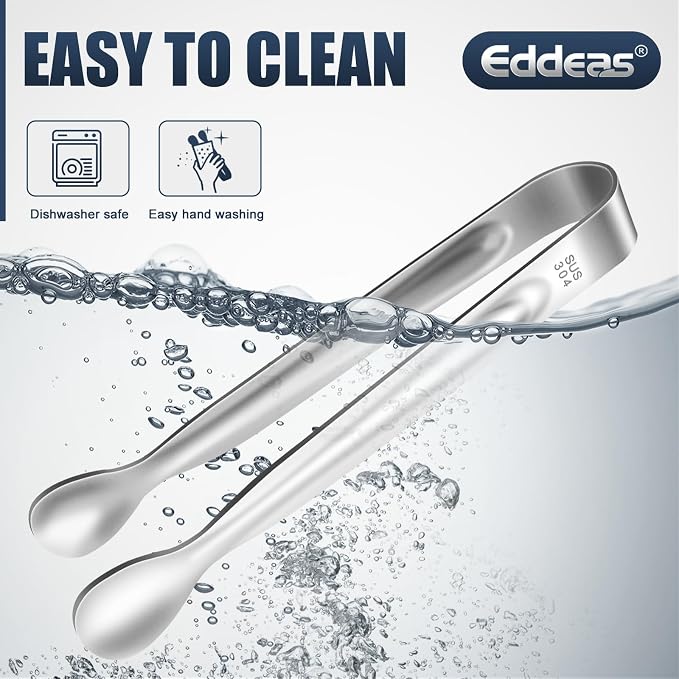 12 PCS Mini Serving Tongs, 6 Inch Small Sugar Tongs, Stainless steel Small Kitchen Tiny Food Tongs for Serving Food, Coffee Bar, Tea Party, Desserts Party and Ice Bucket - Image 7