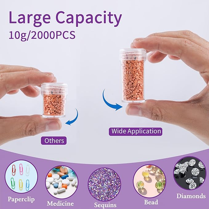 LYMUSUMI 30 Slots Diamond Art Storage Containers for Adults Portable Bead Storage Boxes for Diamond Painting Accessories and Tools