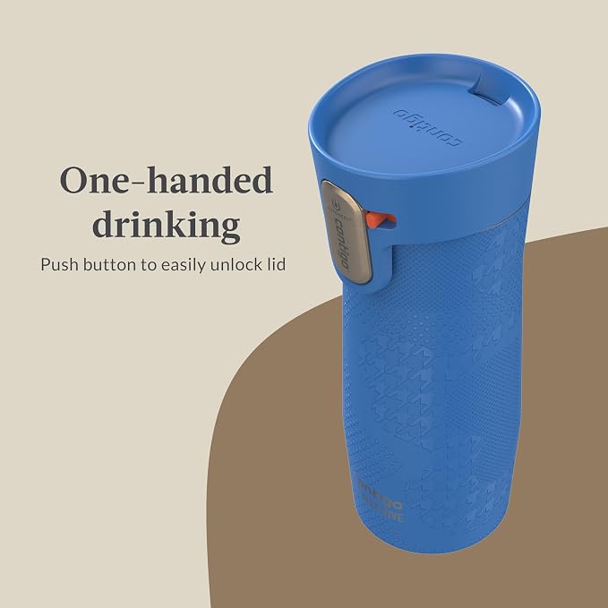 Contigo x Ally Love Stainless Steel Vacuum-Insulated Travel Mug with Autoseal and Easy Clean Lid, Spill-proof, Keeps Drinks cold 24 hrs & hot for 11 hrs, BPA Free, 16oz., West Loop 3.0, Stellar Jay - Image 6