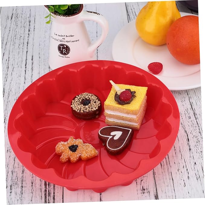 LABRIMP 2pcs Round Silicone Cake Mold Pan Non-stick Bakeware for Quiche Tart and Flexible Silicone Mixed Colors for Home Professional Baking - Image 6